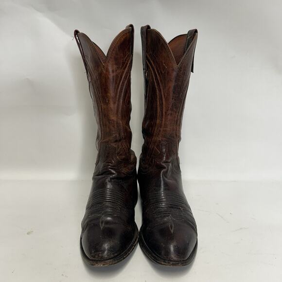 Vintage Lucchese Western Cowboy Boots Goat “Brown” main image 7